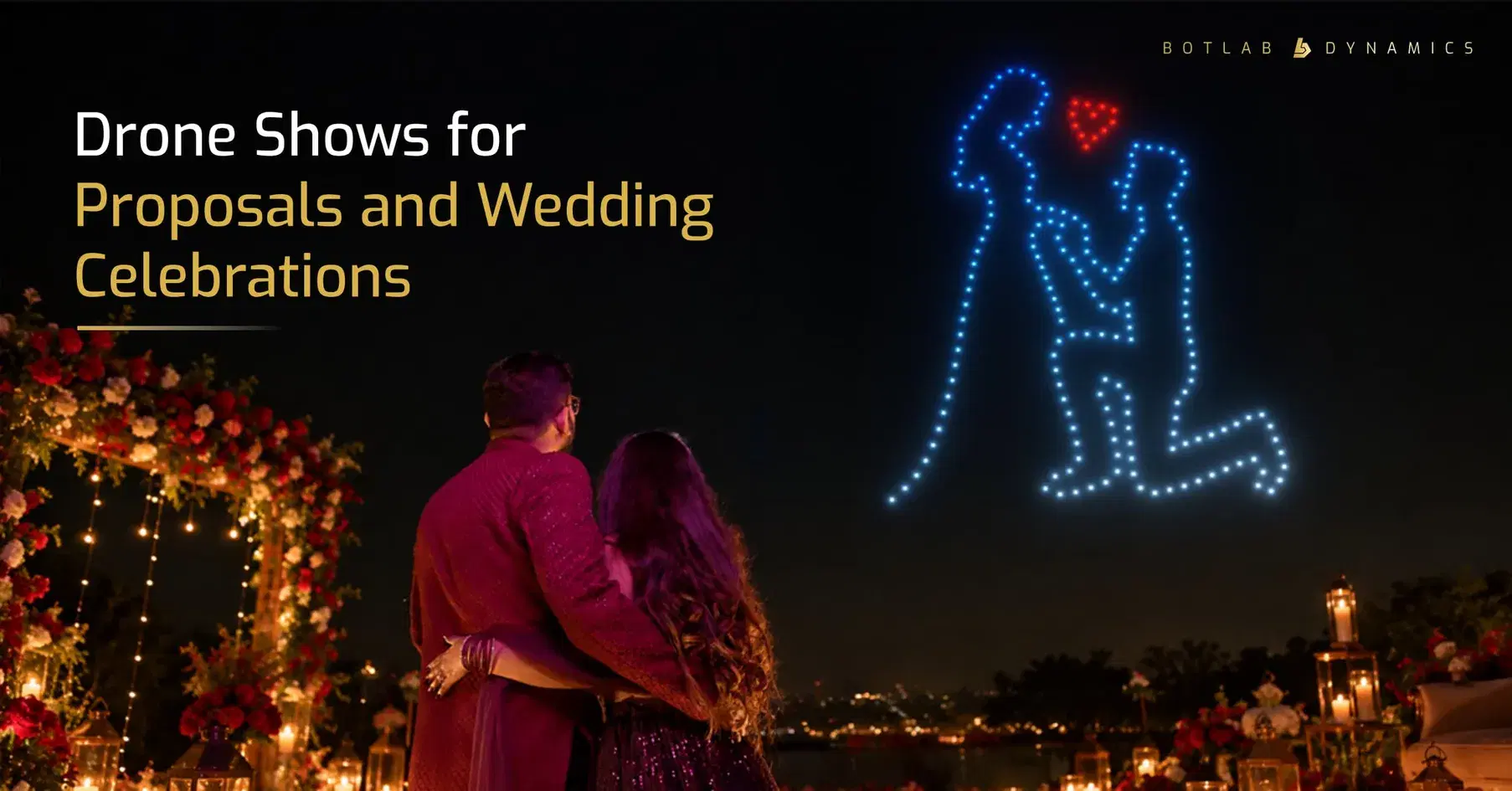 How a Proposal Drone Show Brought a Couple’s Love Story to Life
