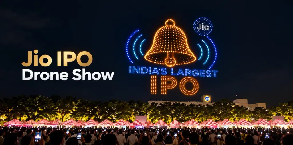 JIO IPO Drone Show: How Mumbai Celebrated a Historic Listing in the Sky