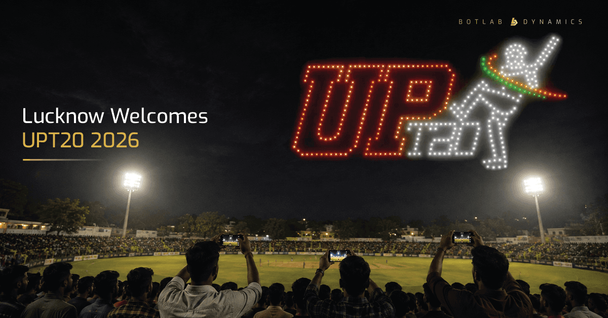 UPT20 2026 League Opening Ceremony Drone Show in Lucknow
