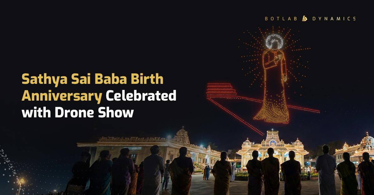 Sri Satya Sai Baba Birth Anniversary Celebrated with Drone Shows in Puttaparthi and Bangalore