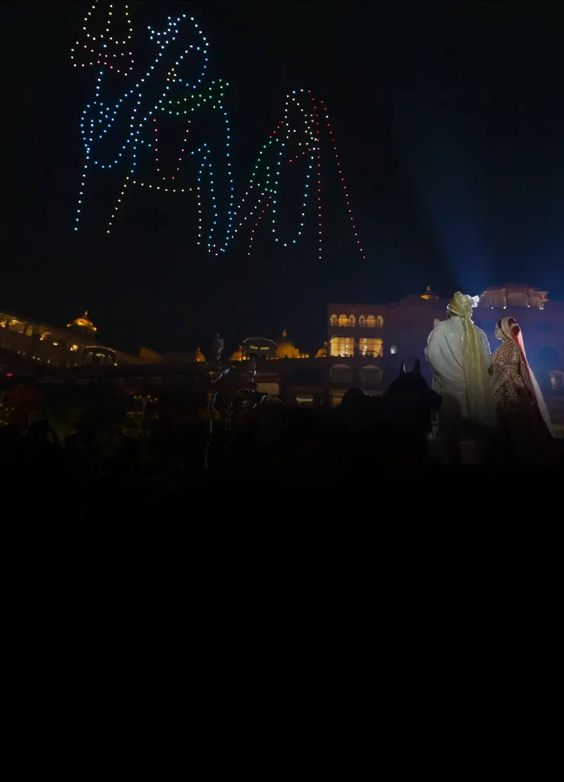 Aayush & Kinjal's Udaipur Royal Wedding Drone Show