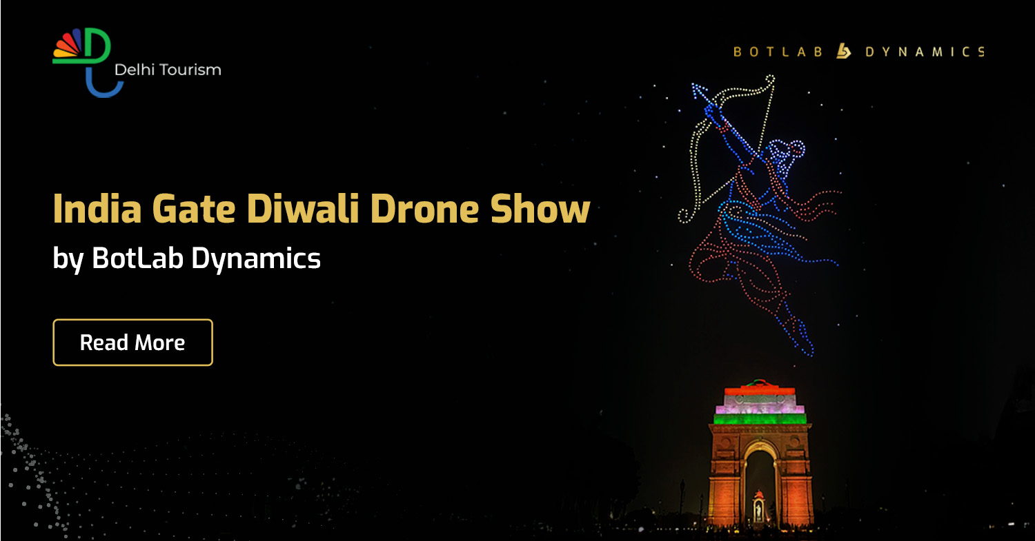 India Gate Diwali Drone Show | BotLab Dynamics
