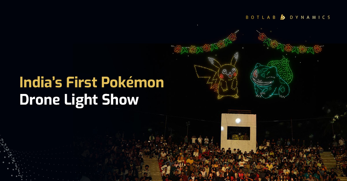 India first Pokemon drone show | BotLab Dynamics